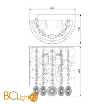 Настенный светильник Eurosvet Lianna 10114/2 хром - Фото 2