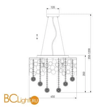 Люстра Eurosvet Lianna 10123/6 хром - Фото 4