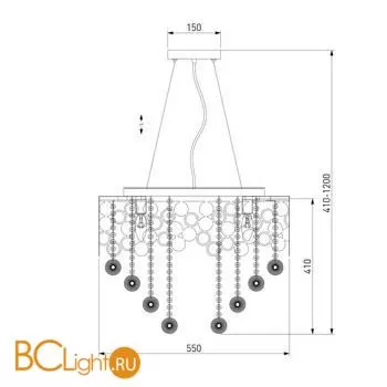Люстра Eurosvet Lianna 10123/8 хром - Фото 3