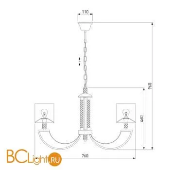 Люстра Eurosvet Licata 60099/8 серебро - Фото 1