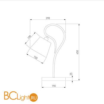Настольная лампа Eurosvet Lilly 01047/1 античная бронза - Схема