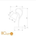 Настольная лампа Eurosvet Lilly 01047/1 античная бронза - Схема