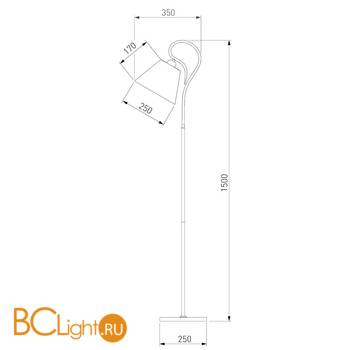 Торшер Eurosvet Lilly 01048/1 античная бронза - Схема
