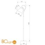 Торшер Eurosvet Lilly 01048/1 античная бронза - Схема