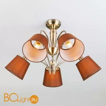 Потолочная люстра Eurosvet Lilly 60074/5 античная бронза