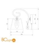 Бра Eurosvet Liona 60065/1 серебро - Схема