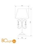 Настольная лампа Eurosvet Liona 01051/1 серебро - Схема