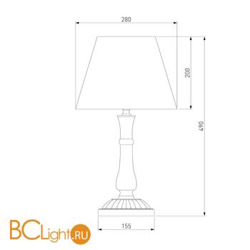 Настольная лампа Eurosvet London 01060/1 белый с золотом - Схема