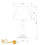 Настольная лампа Eurosvet London 01060/1 белый с золотом - Схема