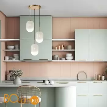 Подвесной светильник Eurosvet Loona new 60161/3 латунь a065613 - Фото 2