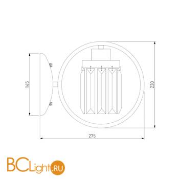 Бра Eurosvet Loraine 10095/1 сатин-никель/прозрачный хрусталь Strotskis - Схема
