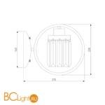 Бра Eurosvet Loraine 10095/1 сатин-никель/прозрачный хрусталь Strotskis - Схема