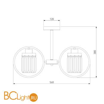 Потолочная люстра Eurosvet Loraine 10095/5 сатин-никель/прозрачный хрусталь Strotskis - Схема