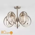 Потолочная люстра Eurosvet Loraine 10095/5 сатин-никель/прозрачный хрусталь Strotskis