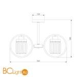 Потолочная люстра Eurosvet Loraine 10095/5 сатин-никель/прозрачный хрусталь Strotskis - Схема