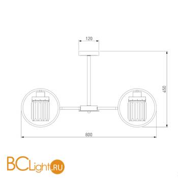 Потолочная люстра Eurosvet Loraine 10095/8 сатин-никель/прозрачный хрусталь Strotskis - Схема