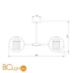 Потолочная люстра Eurosvet Loraine 10095/8 сатин-никель/прозрачный хрусталь Strotskis - Схема