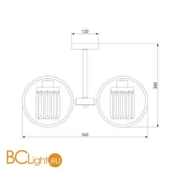 Люстра Eurosvet Loraine 10128/5 сатин-никель - Фото 2