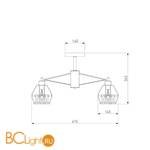 Потолочная люстра Eurosvet Lord 70075/5 белый 00000084041 - Схема