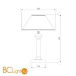 Настольная лампа Eurosvet Lorenzo 60019/1 венге - Схема