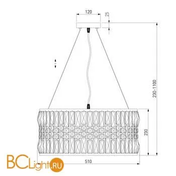 Люстра Eurosvet Lory 10125/5 золото - Фото 2