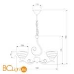 Люстра Eurosvet Lotta 30116/3 сатин-никель - Схема