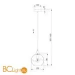 Подвесной светильник Eurosvet Lotus 50221/1 голубой a058965 - Фото 2