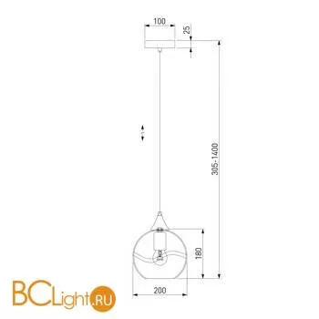 Подвесной светильник Eurosvet Lotus 50221/1 зеленый a058967 - Фото 1