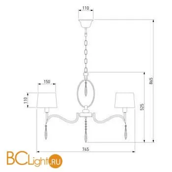 Люстра Eurosvet Madera 10127/8 хром - Фото 3