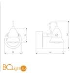 Бра Eurosvet Magnum 20062/1 хром/венге - Схема