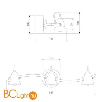 Бра Eurosvet Magnum 20062/3 хром/венге - Схема