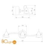 Бра Eurosvet Magnum 20062/3 хром/венге - Схема
