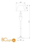 Торшер Eurosvet Majorka 009/1T янтарный - Схема