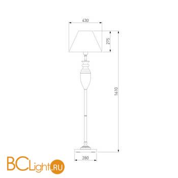 Торшер Eurosvet Majorka 009/1T зеленый - Схема