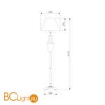 Торшер Eurosvet Majorka 009/1T зеленый - Схема