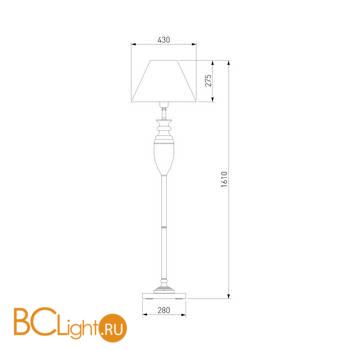 Торшер Eurosvet Majorka 009/1T бордовый - Схема