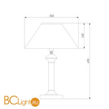 Настольная лампа Eurosvet Majorka 008/1T бордовый - Схема