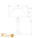 Настольная лампа Eurosvet Majorka 008/1T бордовый - Схема