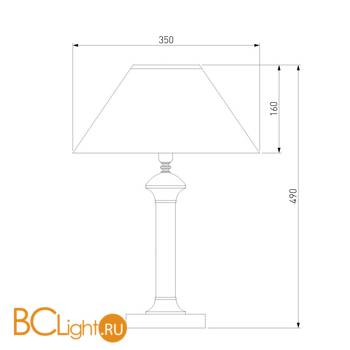 Настольная лампа Eurosvet Majorka 008/1T янтарный - Схема