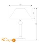 Настольная лампа Eurosvet Majorka 008/1T янтарный - Схема