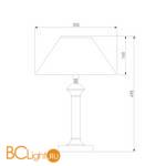 Настольная лампа Eurosvet Majorka 008/1T зеленый - Схема