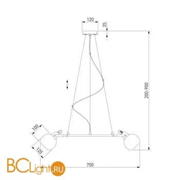 Люстра Eurosvet Mateo 70119/8 черный - Фото 3