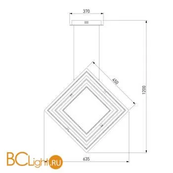 Подвесной светильник Eurosvet Maya 90224/3 матовое серебро - Фото 3