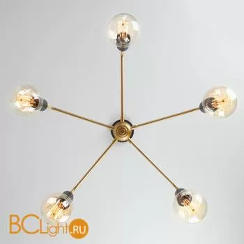 Потолочная люстра Eurosvet Mikko 70053/5 черный/золото - Фото 2