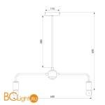 Потолочная люстра Eurosvet Mikko 70053/5 черный/золото - Схема