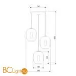 Подвесной светильник Eurosvet Mill 50195/3 золото - Фото 3