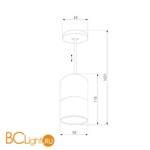 Подвесной светильник Eurosvet Mini Topper 50146/1 хром/черный - Схема