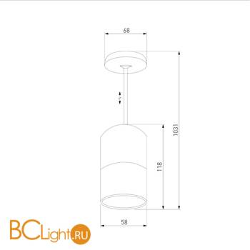 Подвесной светильник Eurosvet Mini Topper 50146/1 хром/черный жемчуг - Схема