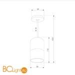 Подвесной светильник Eurosvet Mini Topper 50146/1 хром/черный жемчуг - Схема