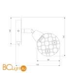 Бра Eurosvet Mirage 20042/1 золото - Схема